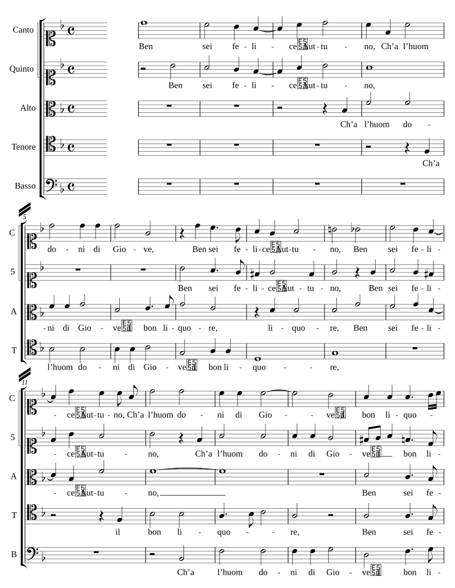 Ты счастлив, осень (Ben sei felice Auttuno)