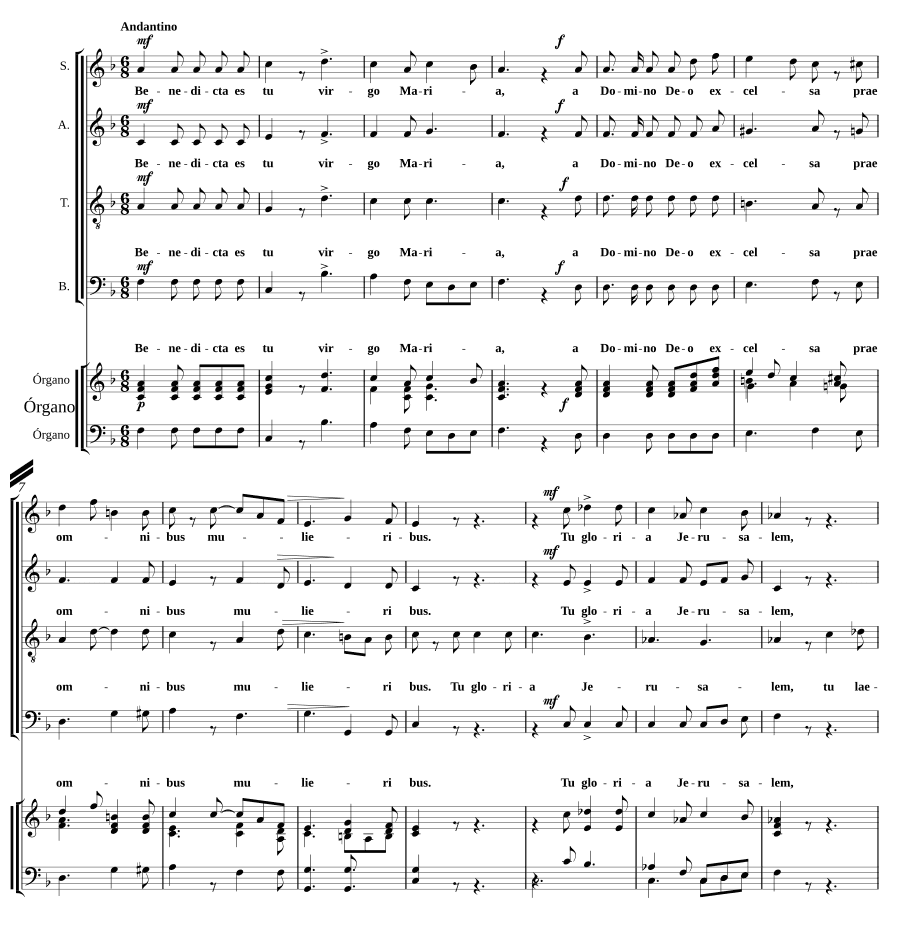 Благословенна ты (Benedicta es)