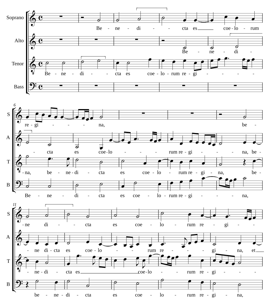 Благословенна ты, царица небес (Benedicta es coelorum regina)