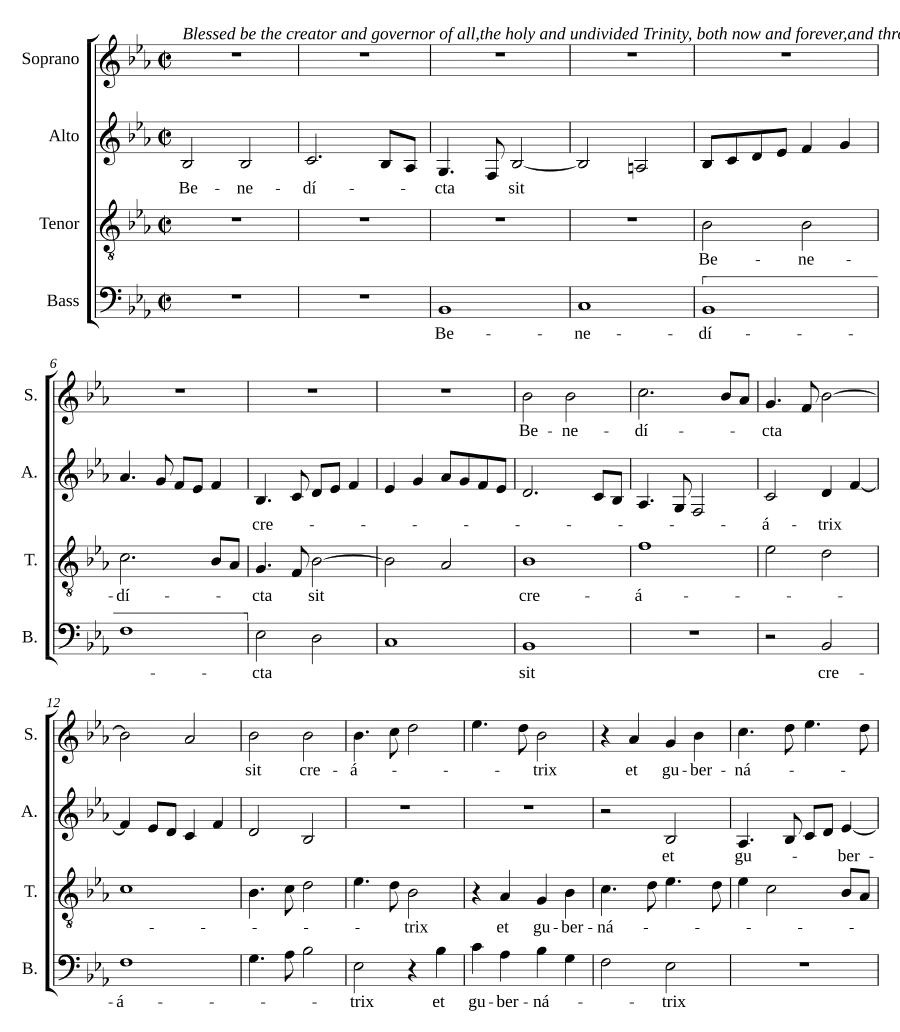 Благословенна творящая (Benedicta sit creatrix)