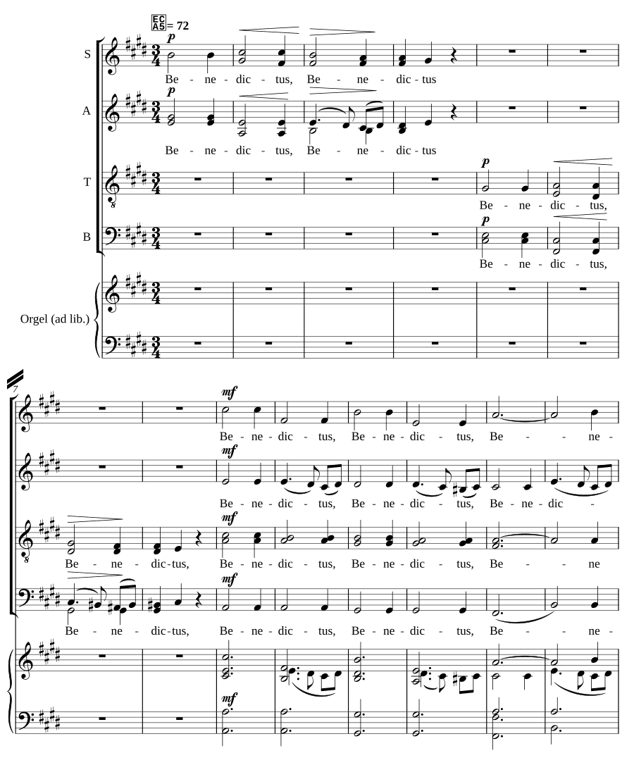 Благословен (Benedictus). № 5 из «Духовных песен»