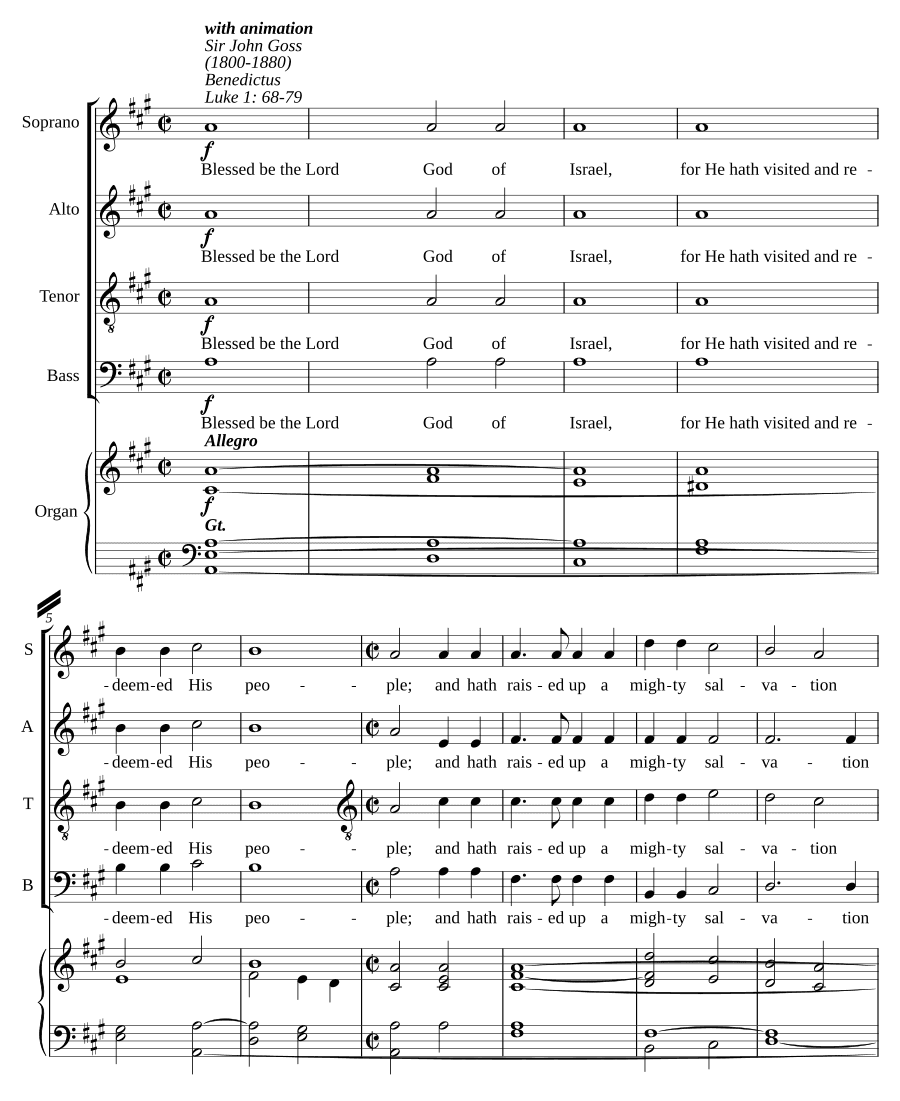 Бенедиктус ля мажор (Benedictus in A)