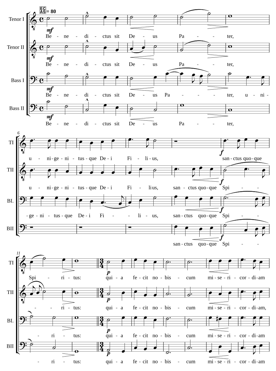 Благословен Бог (Benedictus sit Deus)