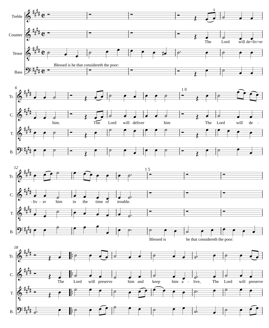 Благословен, кто помышляет о бедных (Blessed is he that considereth the poor)