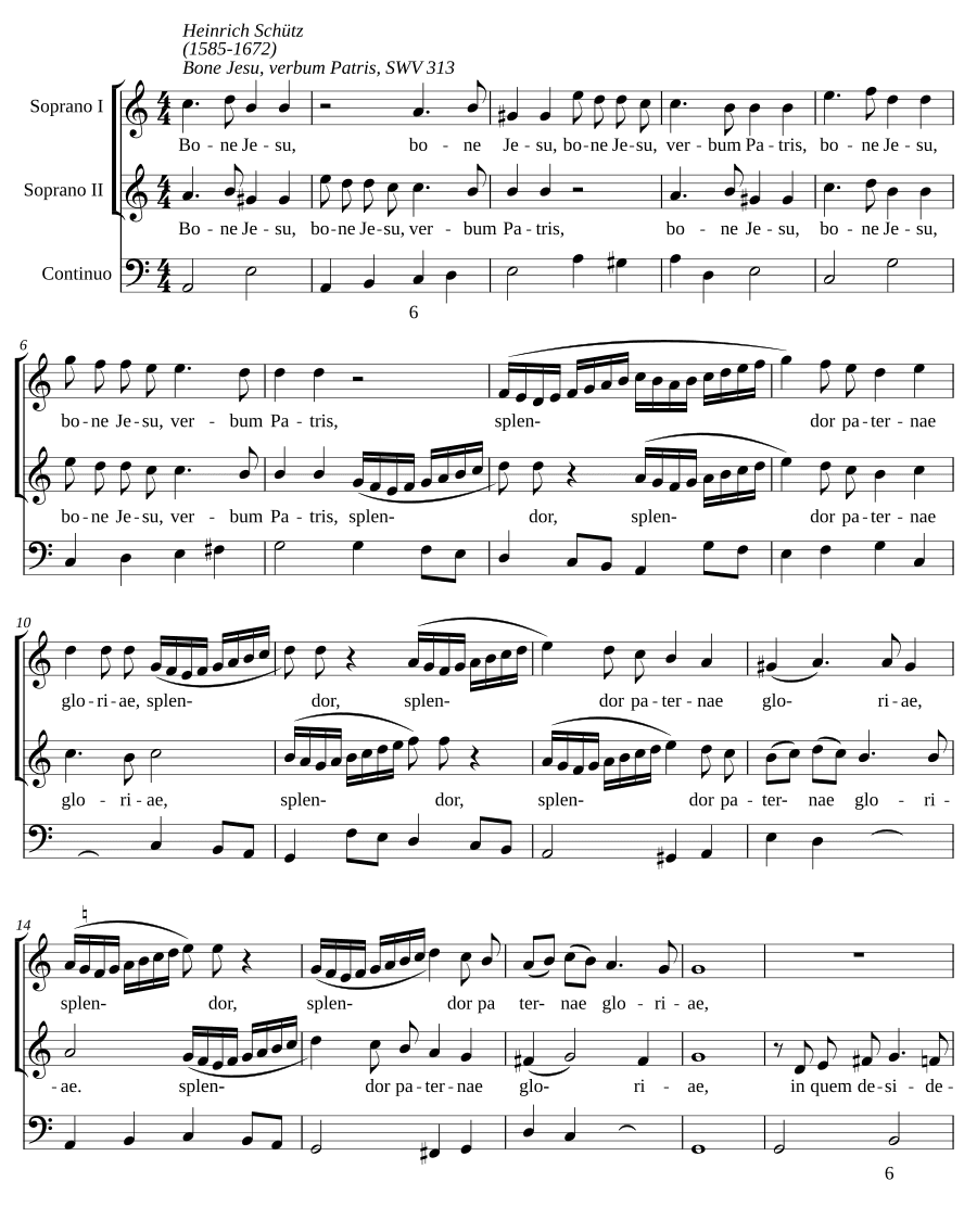 Добрый Иисус, Слово Отца (Bone Jesu, verbum Patris)