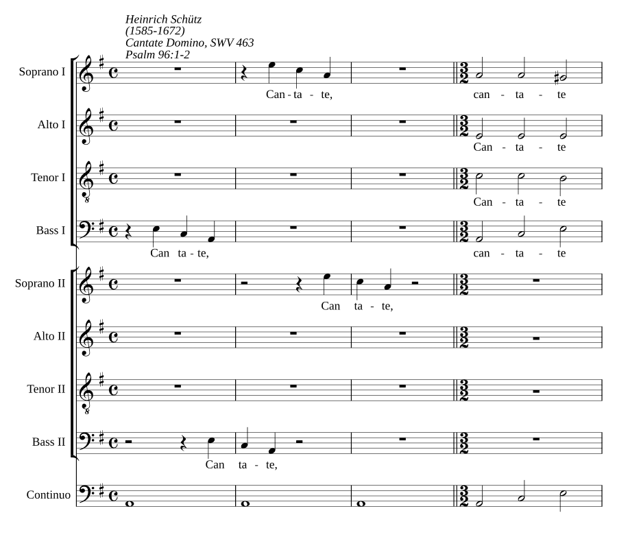 Пойте Господу, SWV 463 (Cantate Domino, SWV 463)