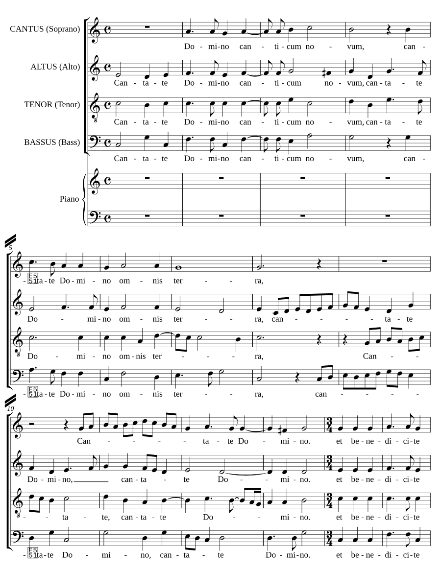 Пойте Господу в 4 голоса (Cantate Domino a 4)