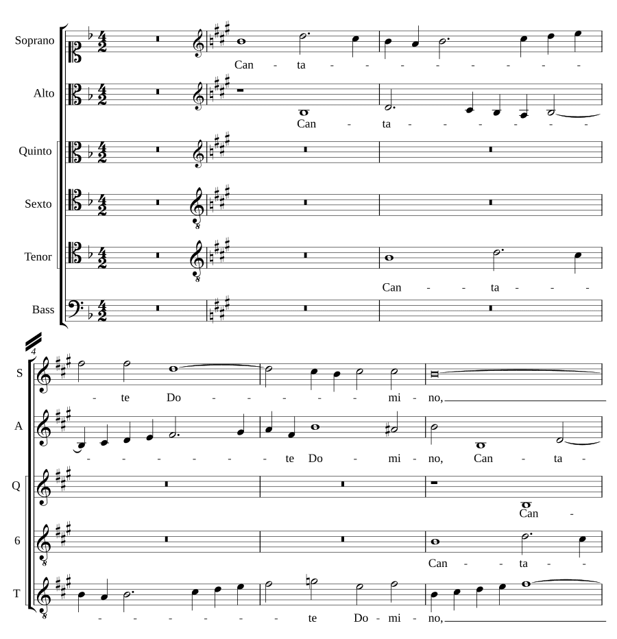 Пойте Господу a 6 (Cantate Domino a 6)