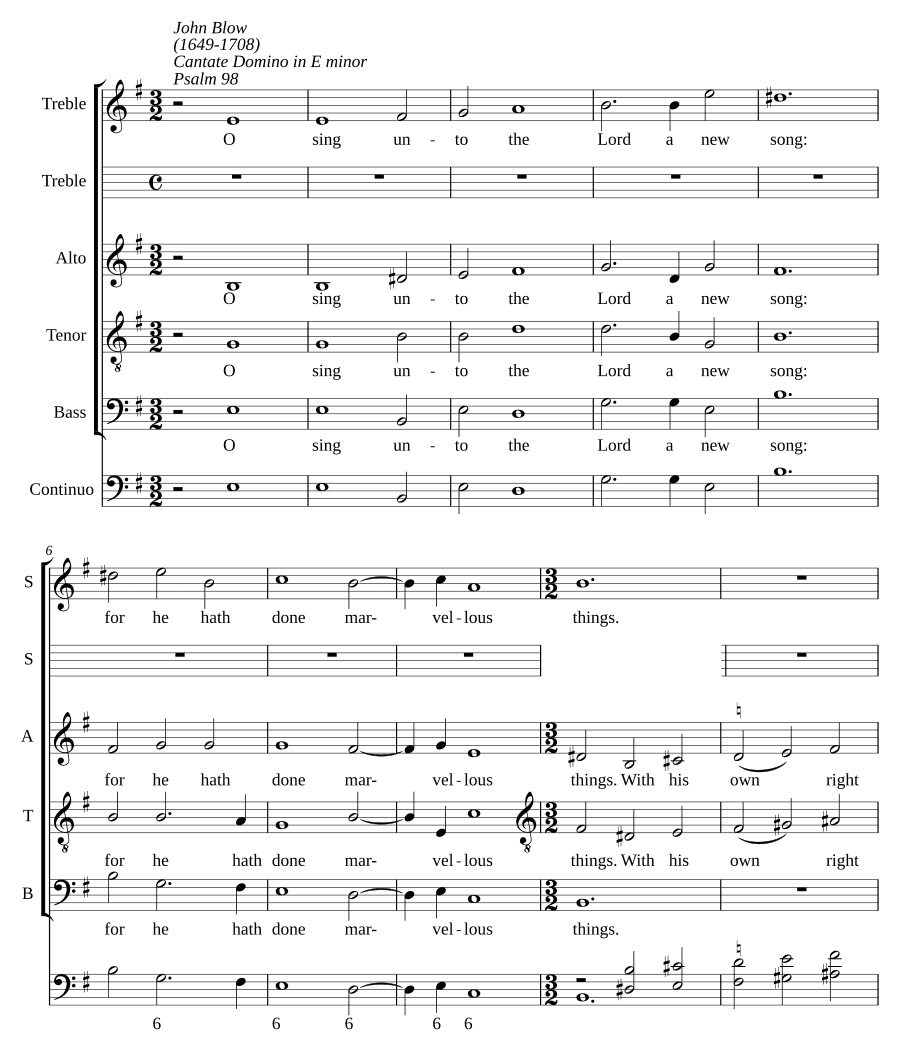 Пойте Господу (Cantate Domino in E minor)