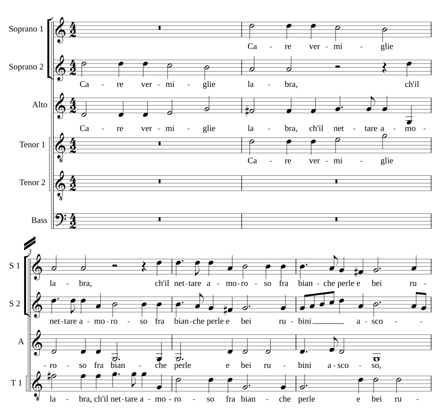 Дорогие багряные губы (Care vermiglie labra)