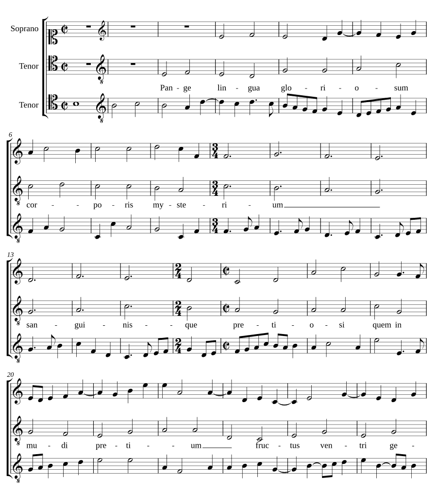 Песнь на «Pange lingua» (Carmen super Pange lingua)
