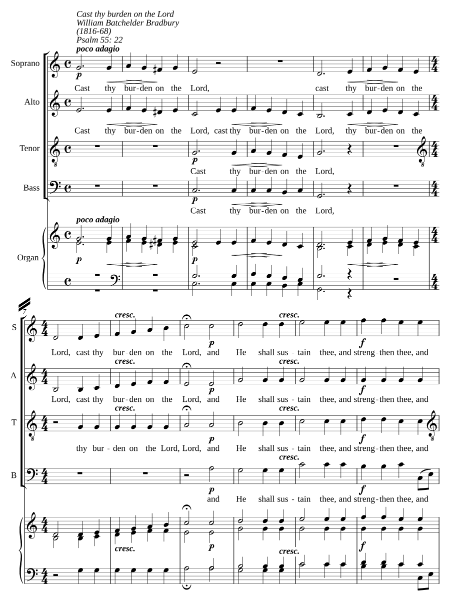 Возложи бремя своё на Господа (Cast thy burden on the Lord)