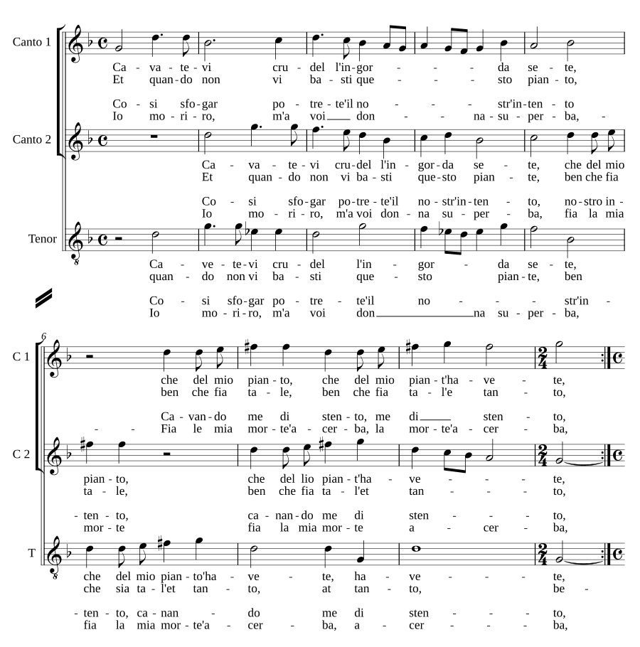 Избавься, жестокий (Cavatevi crudel)