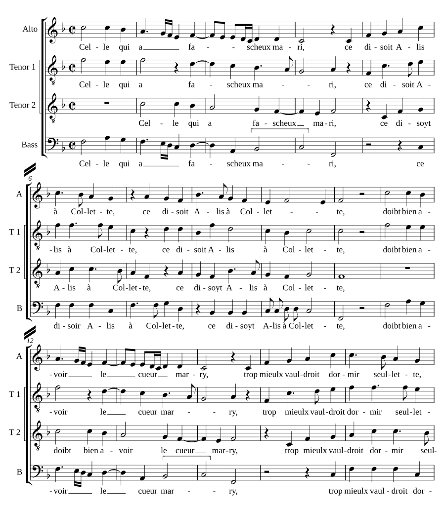 Та, у которой есть злой муж (Celle qui a fascheux mari)