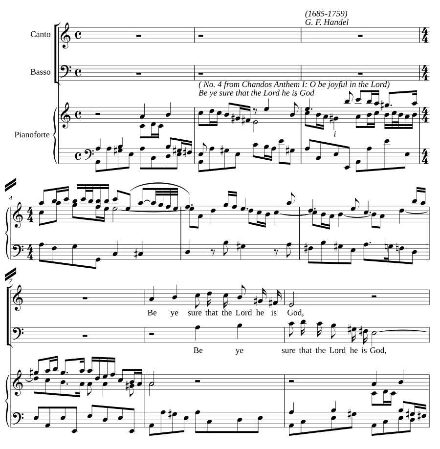 Гимн Чандоса № 1: № 4 - Будьте уверены, что Господь Бог (Chandos Anthem No. 1: No. 4 - Be ye sure that the Lord he is God)