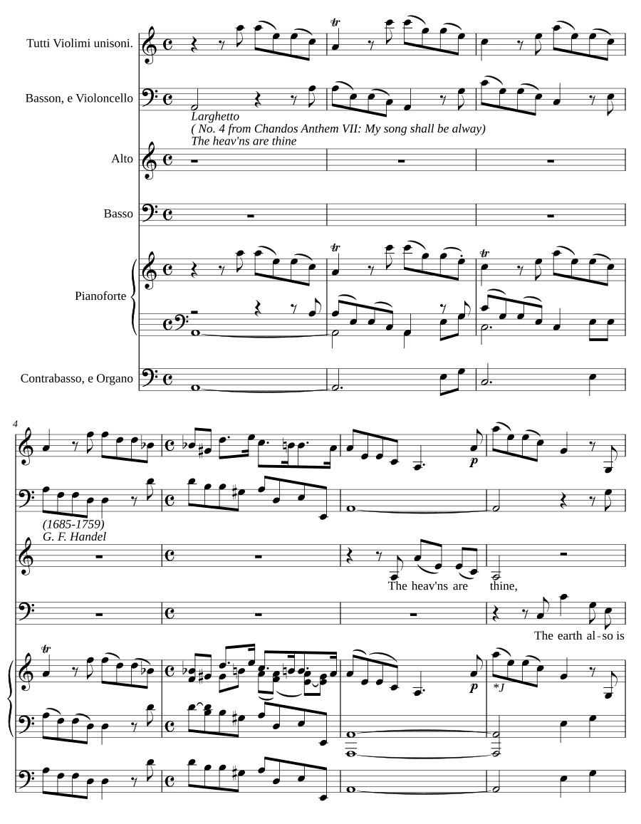 Гимн Чандоса № 7: № 4 — Небеса твои (Chandos Anthem No. 7: No. 4 - The Heavens are thine)