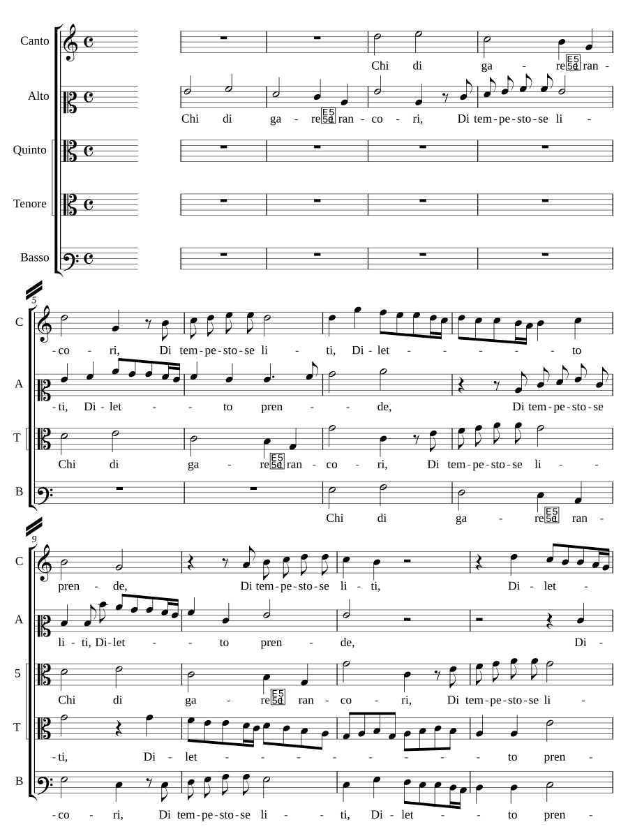 Кто из ссор и обид (Chi di gare e rancori)