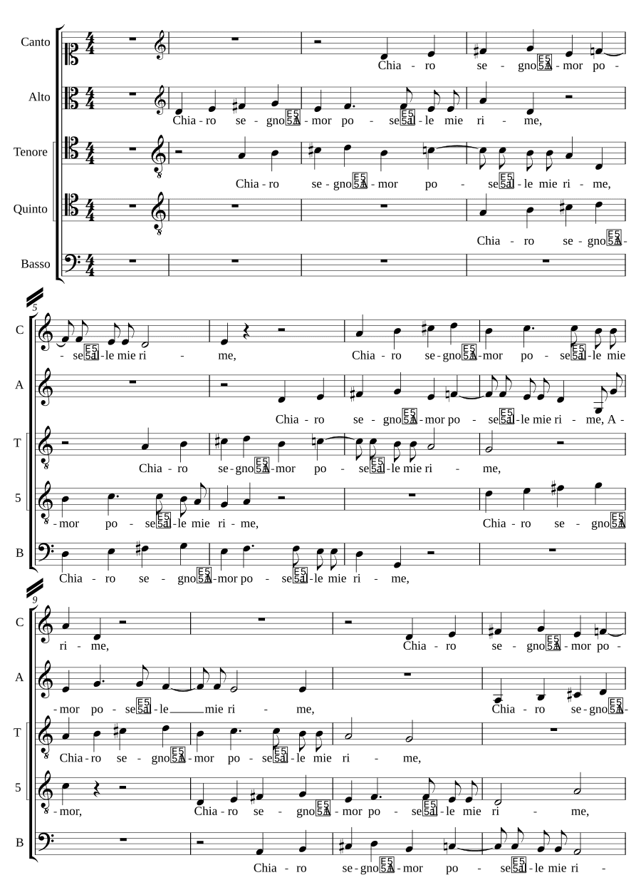 Яркий знак любви (Chiaro segno Amor)