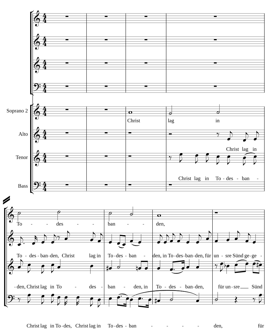Христос лежал во узах смерти (Christ lag in Todesbanden)