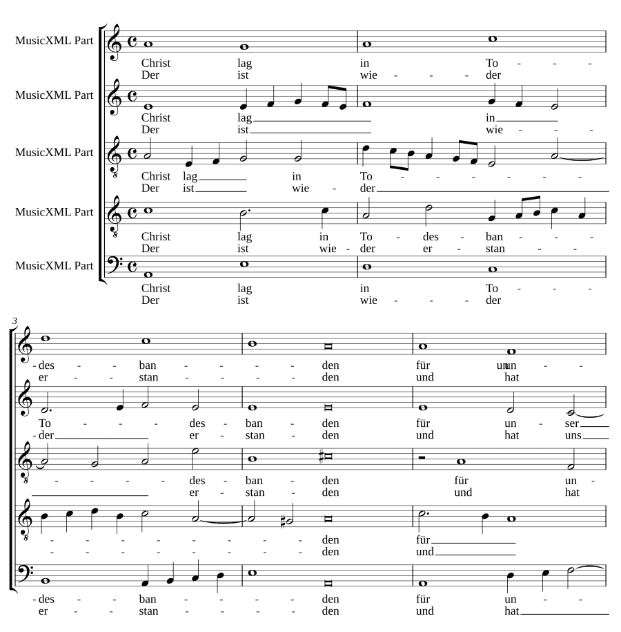 Христос лежал в узах смерти (Christ lag in Todesbanden a 5)
