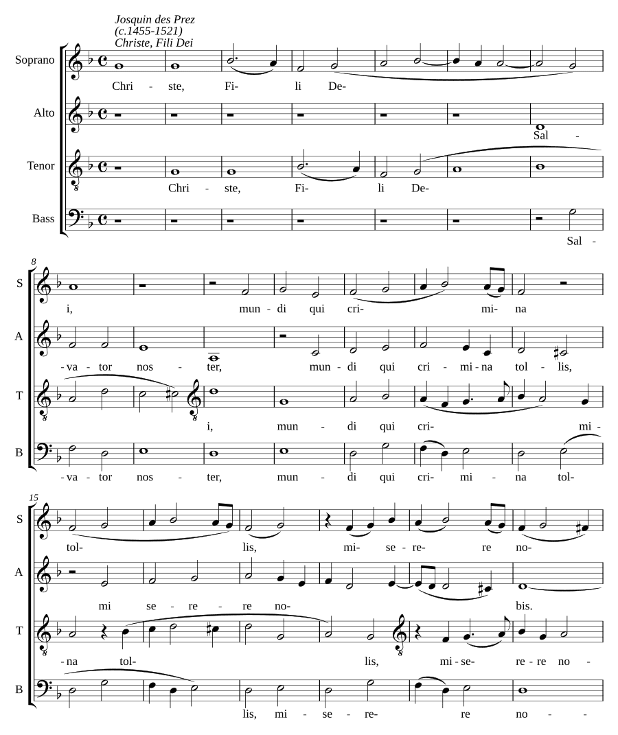 Христе, Сыне Божий (Christe, fili Dei)