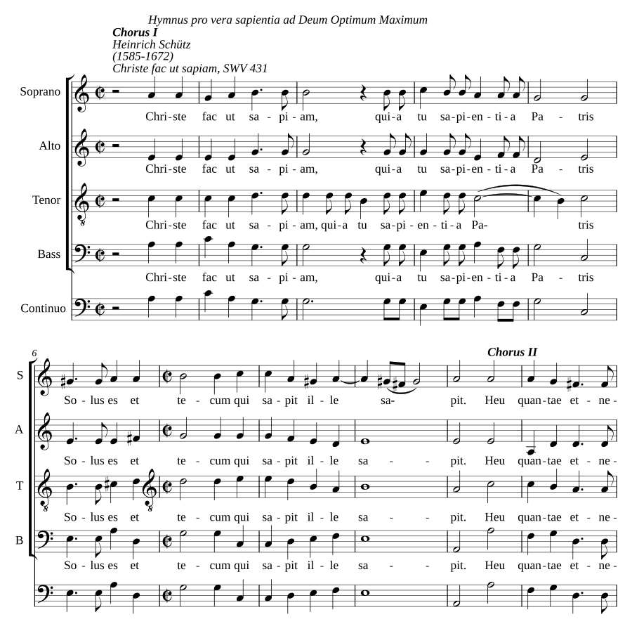Христе, дай мне разум (Christe fac ut sapiam, SWV 431)