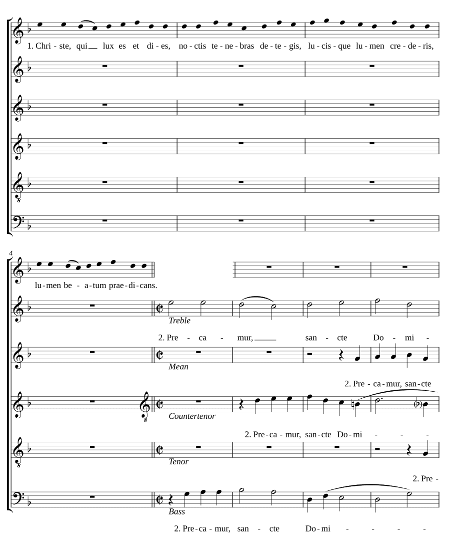 Христе, Ты свет и день II (Christe qui lux es et dies II)