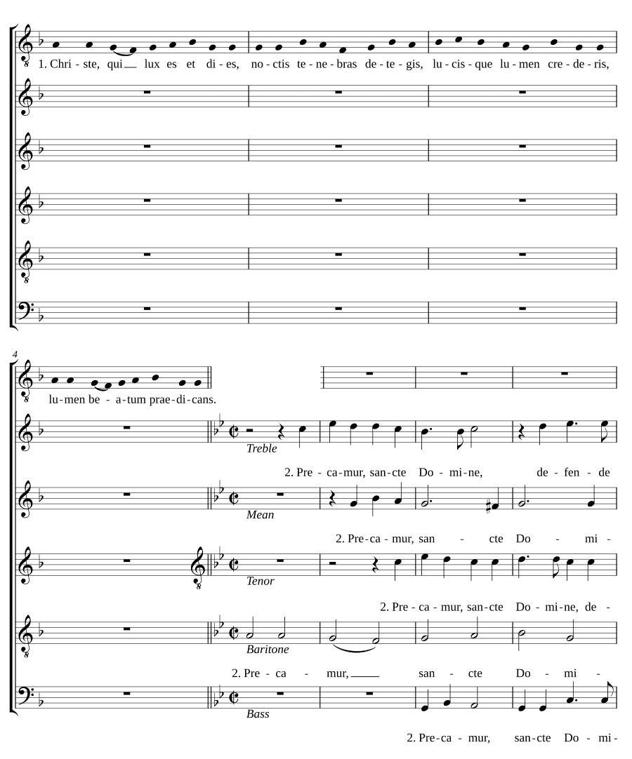 Христе, Ты свет и день IV (Christe qui lux es et dies IV)