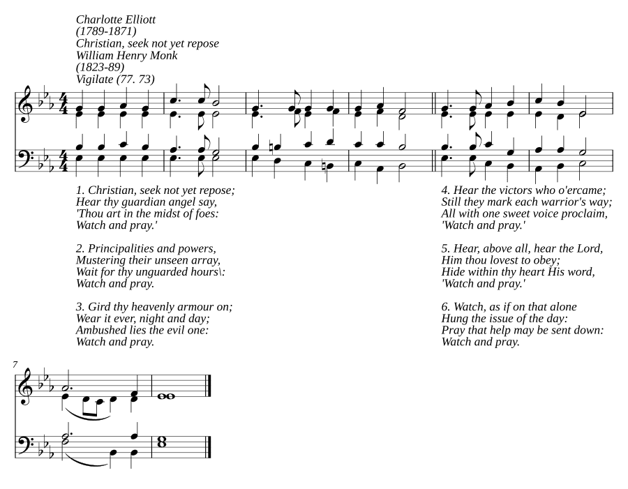 Христианин, не ищи покоя (Christian, seek not yet repose)