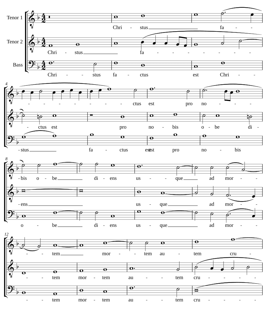 Христос сделался для 3 голосов (Christus factus est a 3)