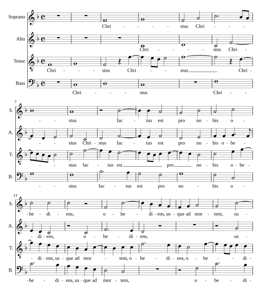 Христос сделался a 4 (Christus factus est a 4)