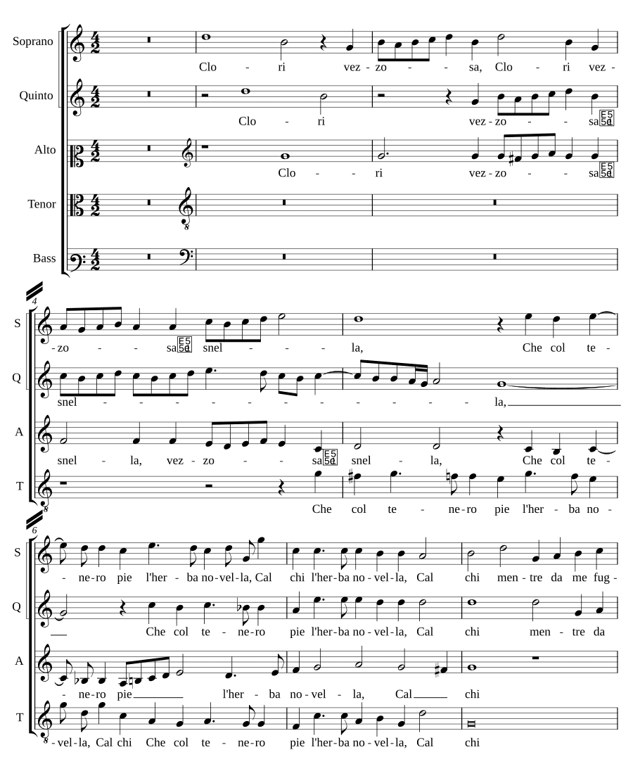 Клори прелестная и стройная (Clori vezzosa e snella)
