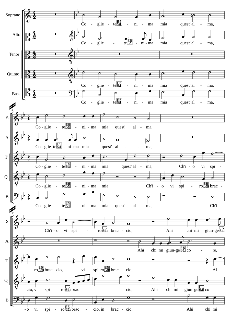 Лови, душа моя (Cogliete anima mia)