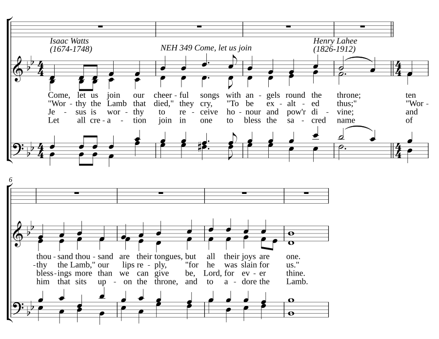 Пойдем, споем веселые песни (Come, let us join our cheerful songs). Генри Лахи