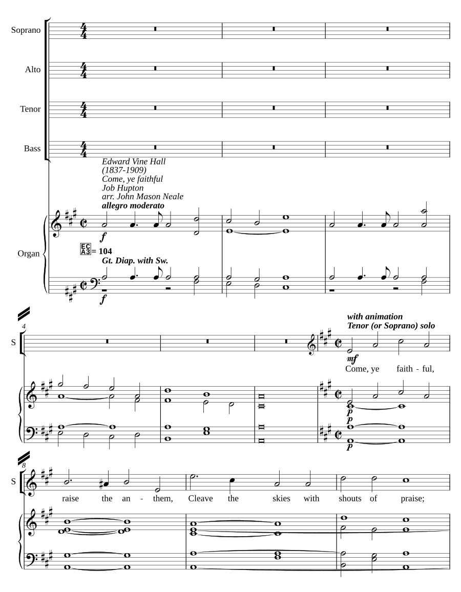 Придите, верные (Come, ye faithful)
