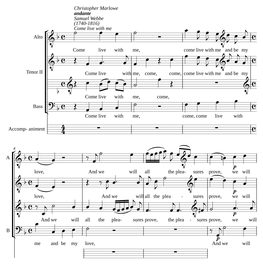Живи со мной (Come live with me)