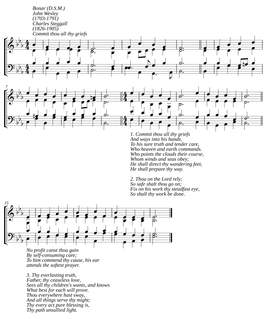 Возложи все свои печали (Commit thou all thy griefs)