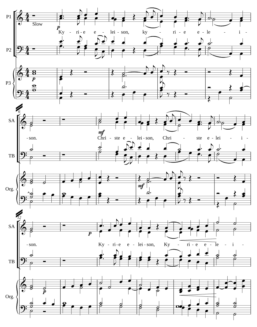 Служба причастия до мажор (Communion Service in C)