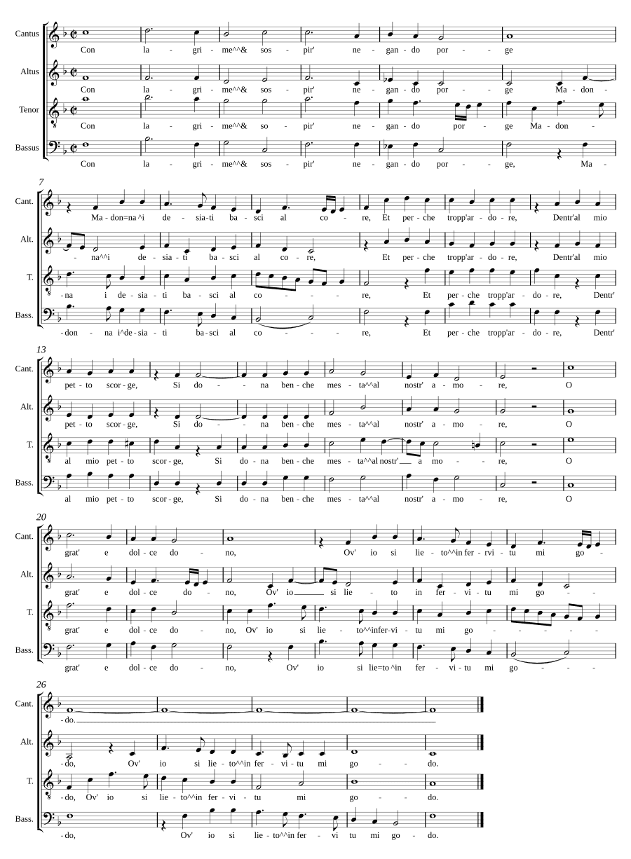 Со слезами и вздохами (Con lagrime e sospir)