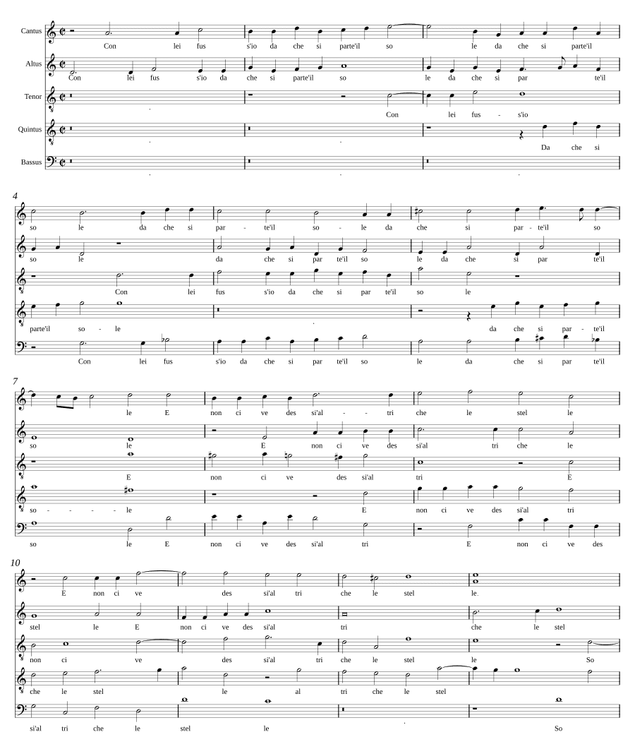 Если бы я был с ней (Con lei foss'io) (Орландо ди Лассо)