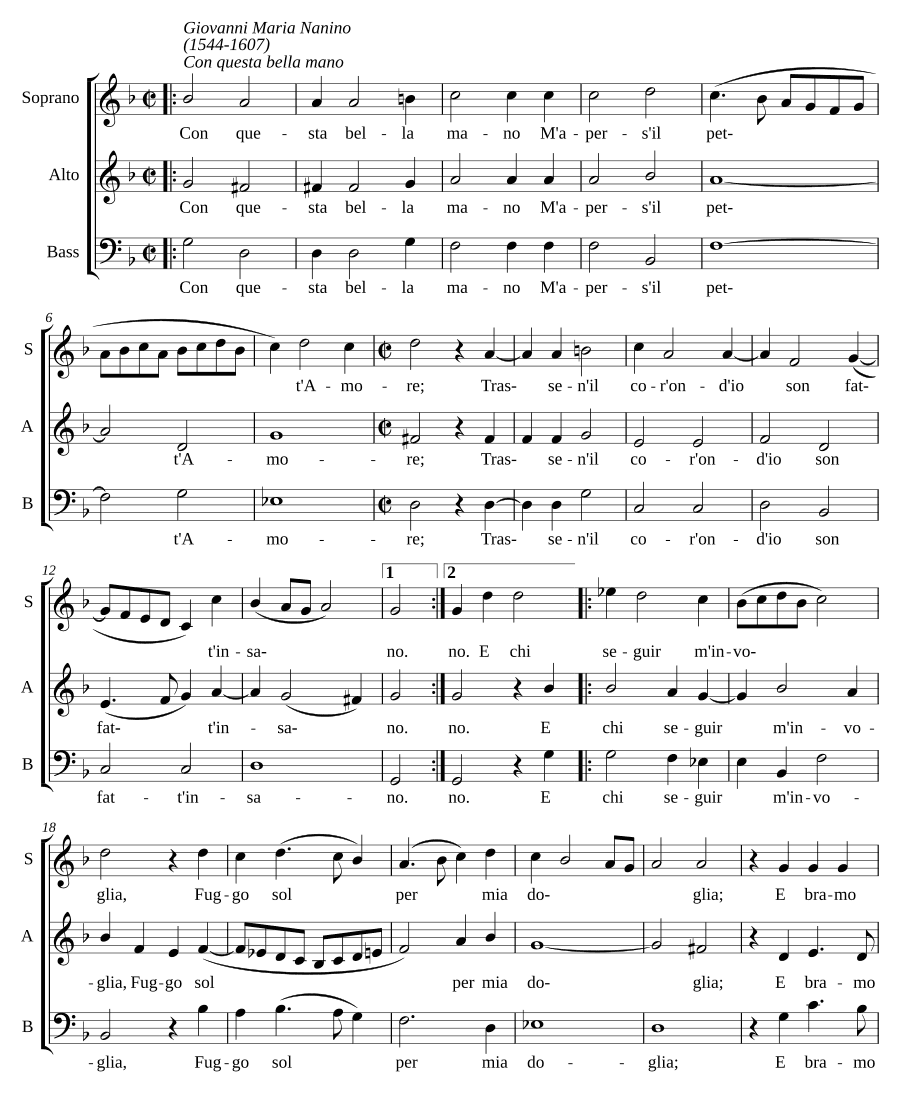 С этой прекрасной рукой (Con questa bella mano)