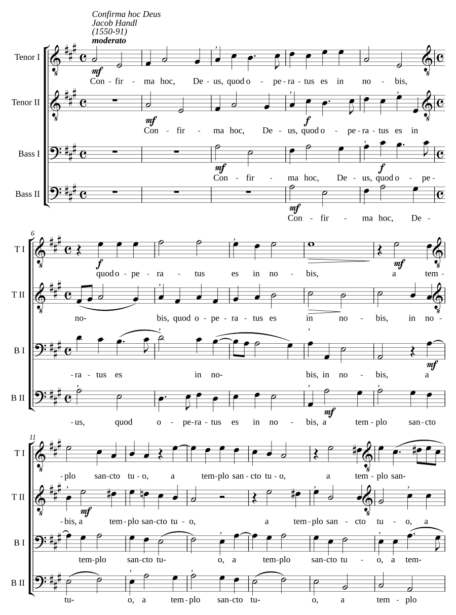 Утверди это, Боже (Confirma hoc Deus) (Яков Хандл)