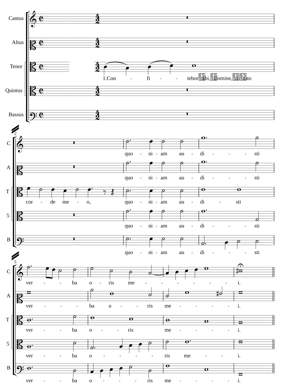 Буду славить, ибо Ты услышал (Confitebor quoniam audisti)