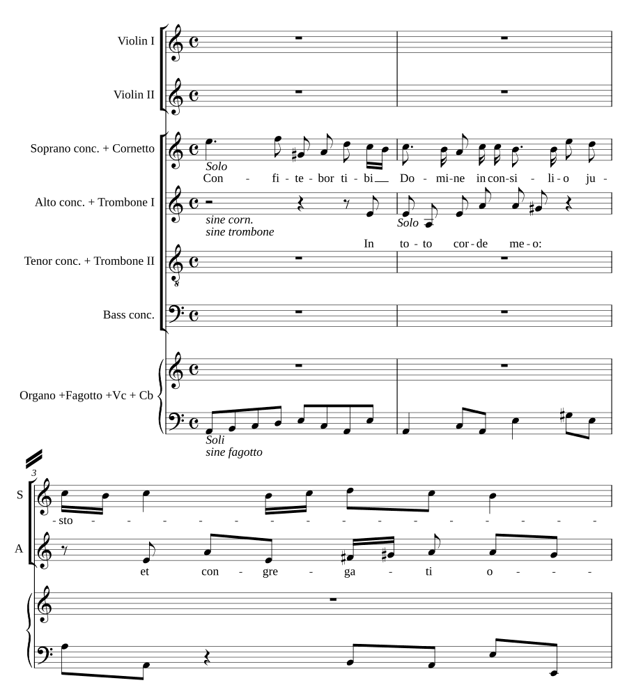 Прославлю Тебя, Господи (Confitebor tibi Domine)