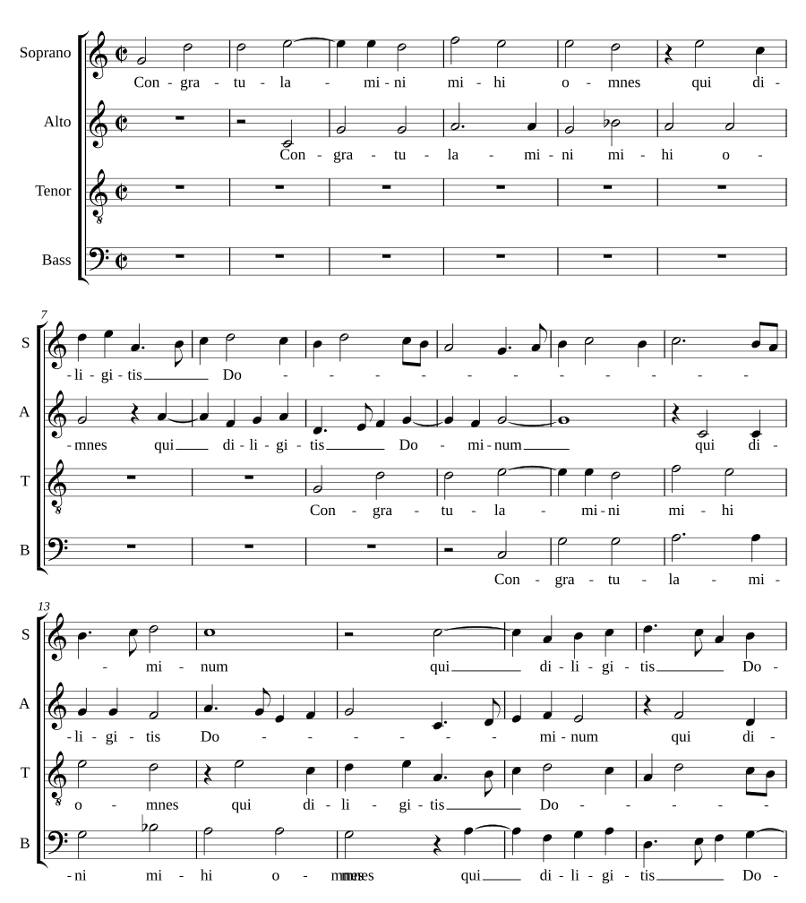 Поздравьте меня все (Congratulamini mihi omnes)