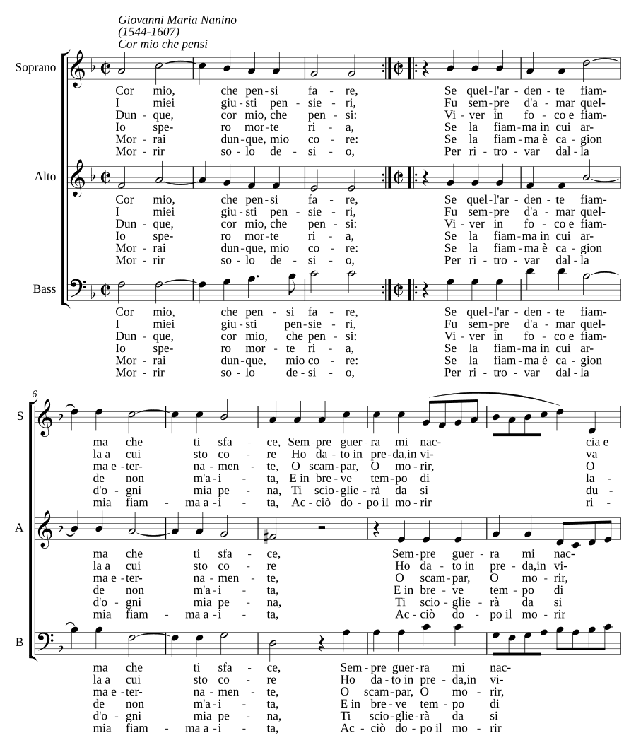 Моё сердце, что ты думаешь (Cor mio che pensi)