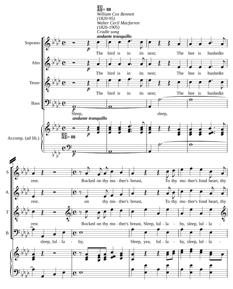 Колыбельная (Cradle song)
