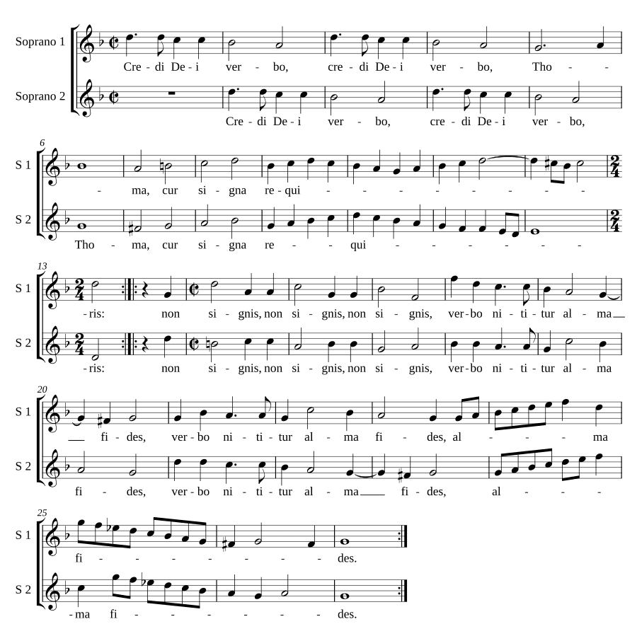 Верьте слову Божьему (Credi Dei verbo)