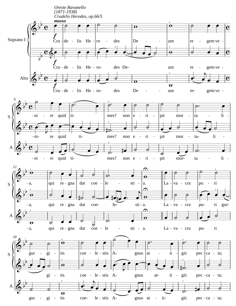 Жестокий Ирод, соч. 66 № 5 (Crudelis Herodes, op. 66/5)