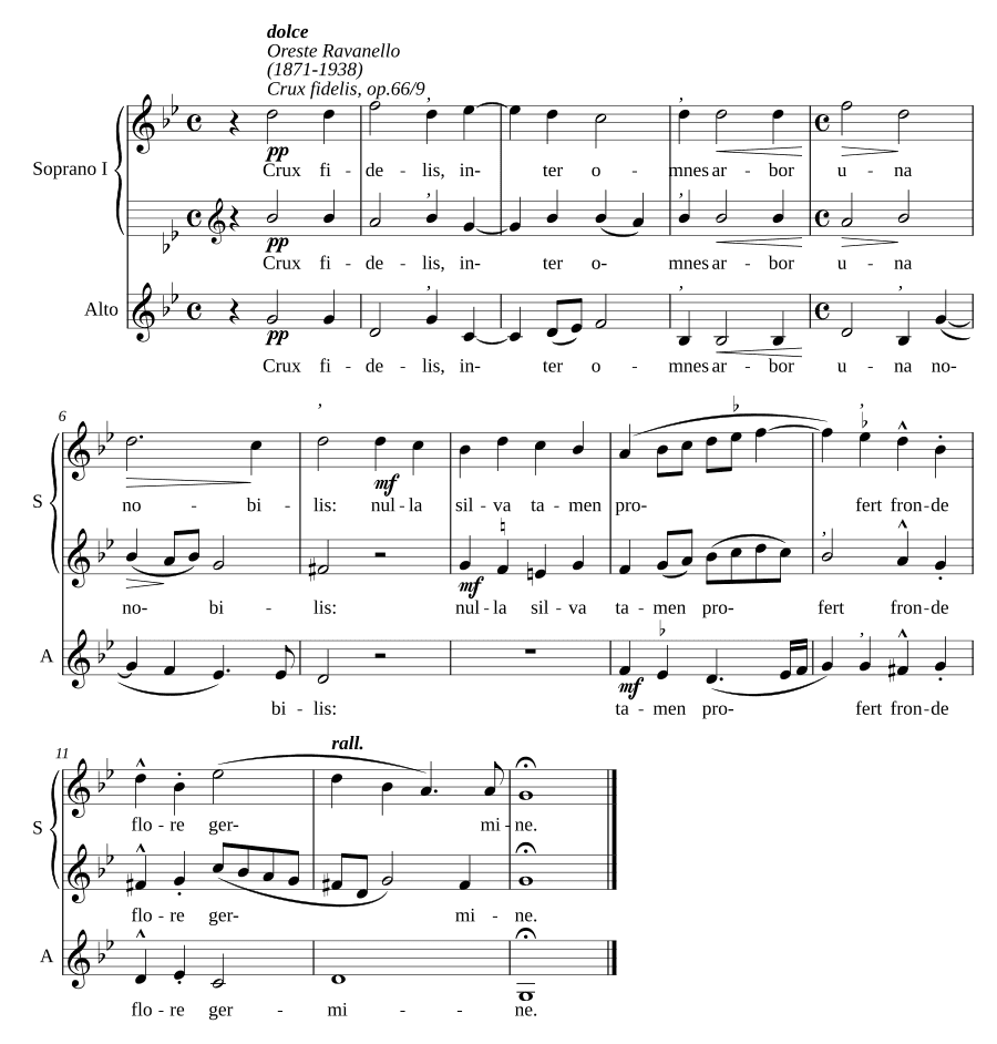 Верный крест, соч. 66 № 9 (Crux fidelis, op. 66/9)